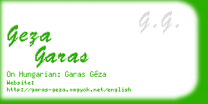 geza garas business card