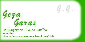 geza garas business card